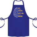 Brain Cancer Aneurysm Awareness Cotton Apron 100% Organic Royal Blue