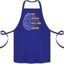 Brain Cancer Aneurysm Awareness Cotton Apron 100% Organic Royal Blue