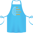Brain Cancer Aneurysm Awareness Cotton Apron 100% Organic Turquoise