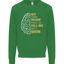 Brain Cancer Aneurysm Awareness Kids Sweatshirt Jumper Irish Green