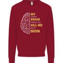 Brain Cancer Aneurysm Awareness Kids Sweatshirt Jumper Red
