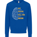 Brain Cancer Aneurysm Awareness Kids Sweatshirt Jumper Royal Blue