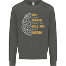 Brain Cancer Aneurysm Awareness Kids Sweatshirt Jumper Storm Grey