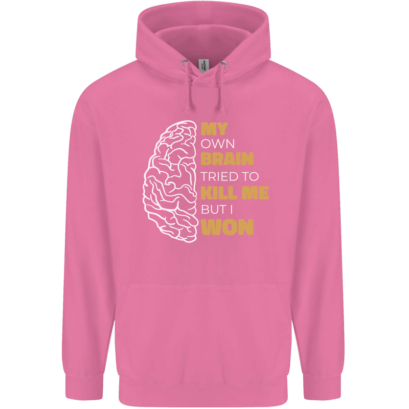 Brain Cancer Aneurysm Awareness Mens 80% Cotton Hoodie Azelea