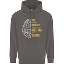 Brain Cancer Aneurysm Awareness Mens 80% Cotton Hoodie Charcoal