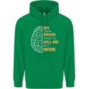 Brain Cancer Aneurysm Awareness Mens 80% Cotton Hoodie Irish Green