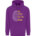 Brain Cancer Aneurysm Awareness Mens 80% Cotton Hoodie Purple