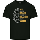 Brain Cancer Aneurysm Awareness Mens Cotton T-Shirt Tee Top Black