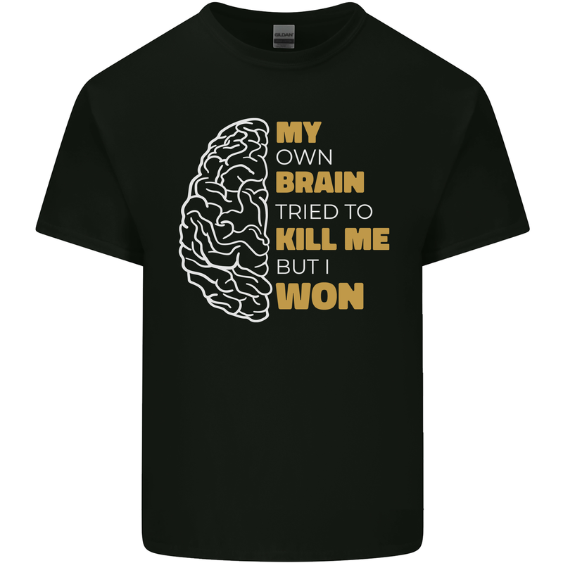 Brain Cancer Aneurysm Awareness Mens Cotton T-Shirt Tee Top Black