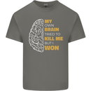Brain Cancer Aneurysm Awareness Mens Cotton T-Shirt Tee Top Charcoal
