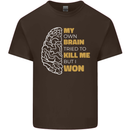 Brain Cancer Aneurysm Awareness Mens Cotton T-Shirt Tee Top Dark Chocolate