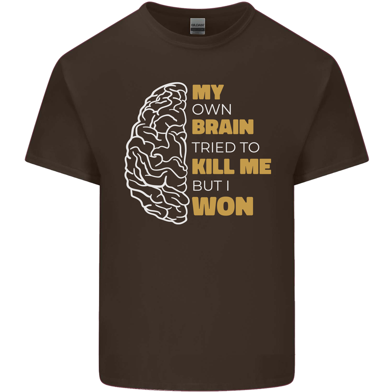 Brain Cancer Aneurysm Awareness Mens Cotton T-Shirt Tee Top Dark Chocolate
