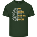 Brain Cancer Aneurysm Awareness Mens Cotton T-Shirt Tee Top Forest Green