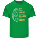 Brain Cancer Aneurysm Awareness Mens Cotton T-Shirt Tee Top Irish Green