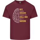 Brain Cancer Aneurysm Awareness Mens Cotton T-Shirt Tee Top Maroon
