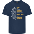 Brain Cancer Aneurysm Awareness Mens Cotton T-Shirt Tee Top Navy Blue