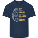Brain Cancer Aneurysm Awareness Mens Cotton T-Shirt Tee Top Navy Blue