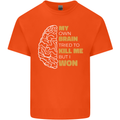 Brain Cancer Aneurysm Awareness Mens Cotton T-Shirt Tee Top Orange