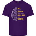 Brain Cancer Aneurysm Awareness Mens Cotton T-Shirt Tee Top Purple