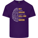 Brain Cancer Aneurysm Awareness Mens Cotton T-Shirt Tee Top Purple