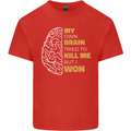 Brain Cancer Aneurysm Awareness Mens Cotton T-Shirt Tee Top Red