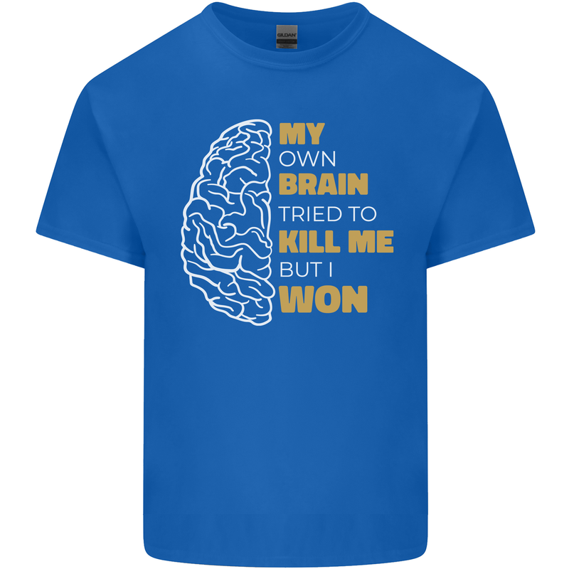 Brain Cancer Aneurysm Awareness Mens Cotton T-Shirt Tee Top Royal Blue