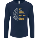 Brain Cancer Aneurysm Awareness Mens Long Sleeve T-Shirt Navy Blue