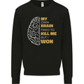 Brain Cancer Aneurysm Awareness Mens Sweatshirt Jumper Black