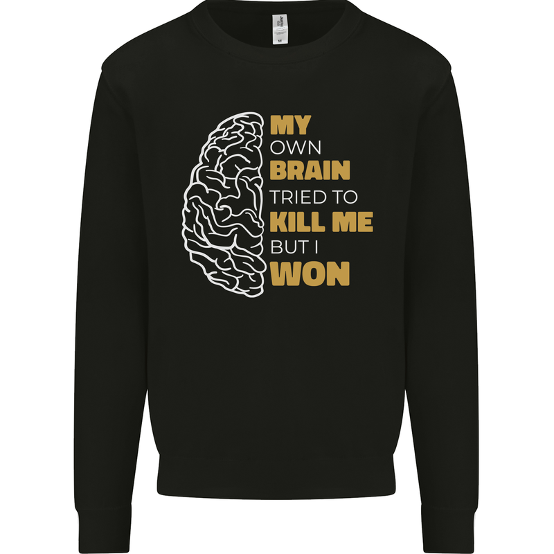 Brain Cancer Aneurysm Awareness Mens Sweatshirt Jumper Black