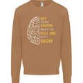 Brain Cancer Aneurysm Awareness Mens Sweatshirt Jumper Caramel Latte