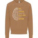 Brain Cancer Aneurysm Awareness Mens Sweatshirt Jumper Caramel Latte