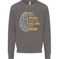 Brain Cancer Aneurysm Awareness Mens Sweatshirt Jumper Charcoal