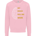 Brain Cancer Aneurysm Awareness Mens Sweatshirt Jumper Light Pink
