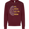 Brain Cancer Aneurysm Awareness Mens Sweatshirt Jumper Maroon