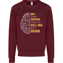 Brain Cancer Aneurysm Awareness Mens Sweatshirt Jumper Maroon