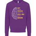 Brain Cancer Aneurysm Awareness Mens Sweatshirt Jumper Purple