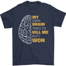 Brain Cancer Aneurysm Awareness Mens T-Shirt 100% Cotton Navy Blue