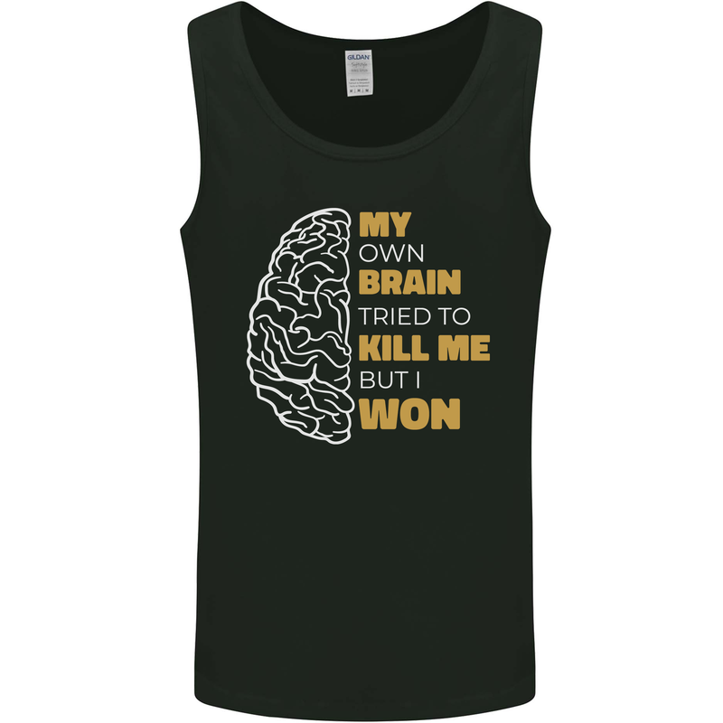 Brain Cancer Aneurysm Awareness Mens Vest Tank Top Black