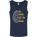 Brain Cancer Aneurysm Awareness Mens Vest Tank Top Navy Blue