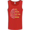 Brain Cancer Aneurysm Awareness Mens Vest Tank Top Red