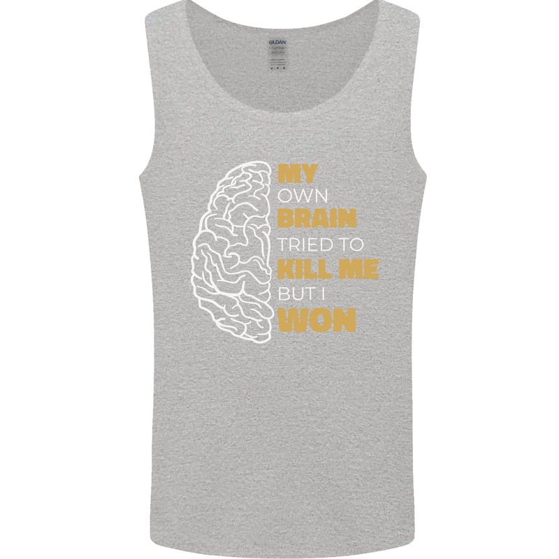 Brain Cancer Aneurysm Awareness Mens Vest Tank Top Sports Grey