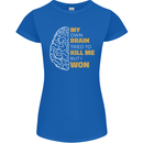 Brain Cancer Aneurysm Awareness Womens Petite Cut T-Shirt Royal Blue