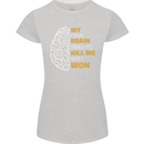 Brain Cancer Aneurysm Awareness Womens Petite Cut T-Shirt Sports Grey