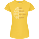 Brain Cancer Aneurysm Awareness Womens Petite Cut T-Shirt Yellow