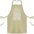 Brains Are Awesome Funny Sarcastic Slogan Cotton Apron 100% Organic Khaki