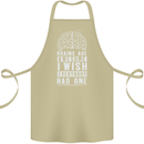 Brains Are Awesome Funny Sarcastic Slogan Cotton Apron 100% Organic Khaki