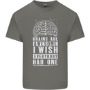 Brains Are Awesome Funny Sarcastic Slogan Kids T-Shirt Childrens Charcoal