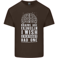 Brains Are Awesome Funny Sarcastic Slogan Kids T-Shirt Childrens Chocolate