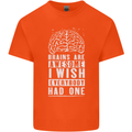 Brains Are Awesome Funny Sarcastic Slogan Kids T-Shirt Childrens Orange