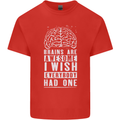 Brains Are Awesome Funny Sarcastic Slogan Kids T-Shirt Childrens Red